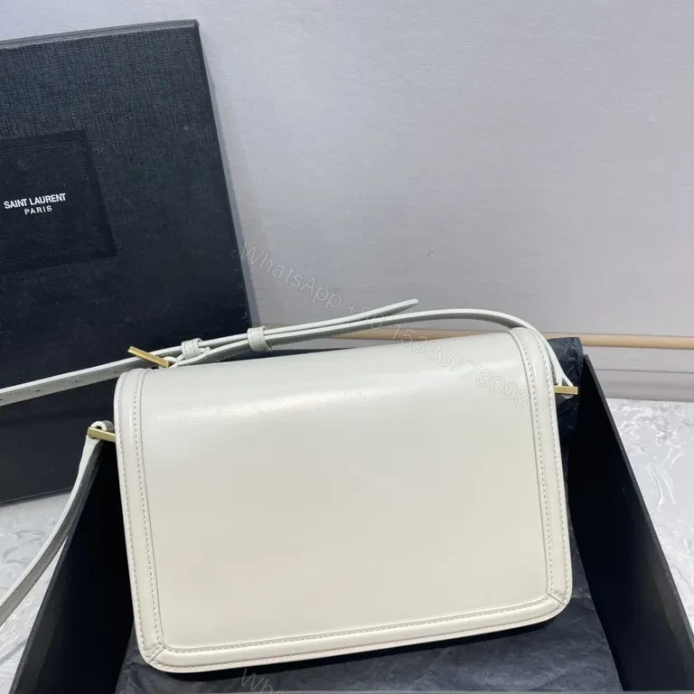 View 7 of Ivory Leather Crossbody with YSL Hardware â€“ Luxe Everyday Bag