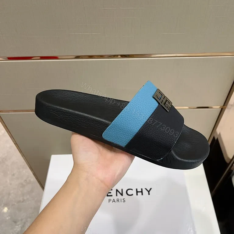 View 6 of Two-Tone Textured Slide with Signature Hardware â€” Elevated Comfort