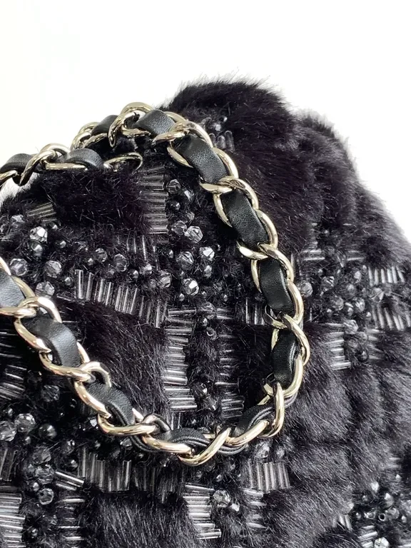 View 3 of Chanel-Inspired Velvet Bag: Quilted Twilight Chic Bag