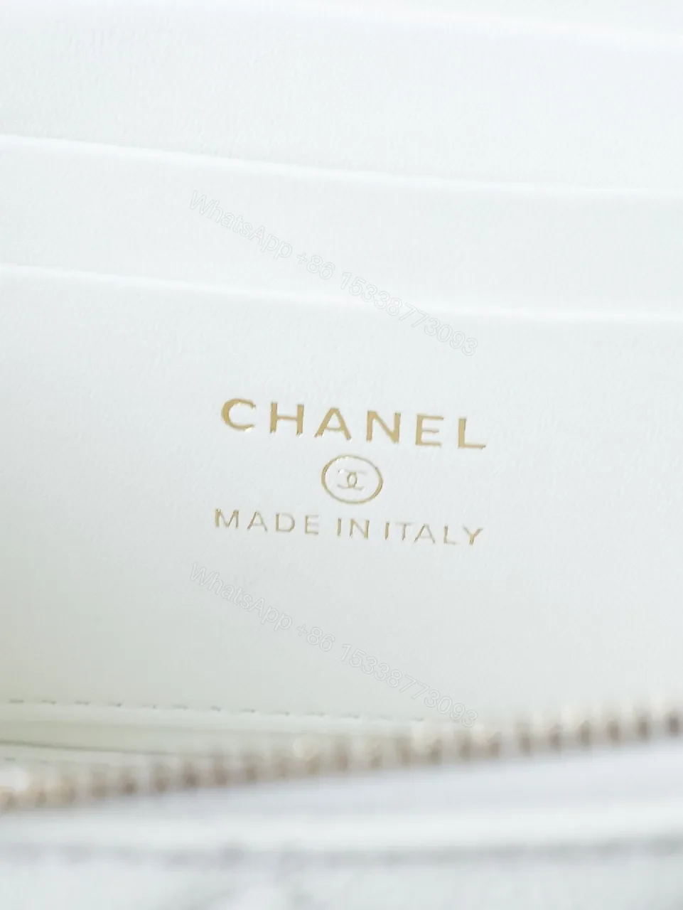 View 9 of White Quilted Mini Bag with Gold Chain