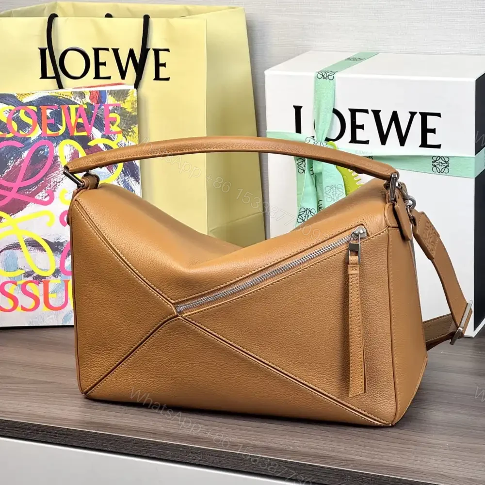 View 5 of 高仿Loewe*Puzzle系列6518小牛皮斜挎包峽谷棕大號免檢版