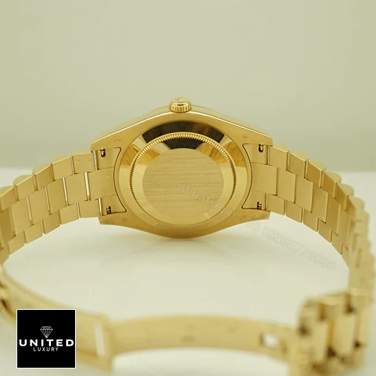 View 10 of Rolex Day-Date II Collection Gold Silver White Dial 218238 Replica