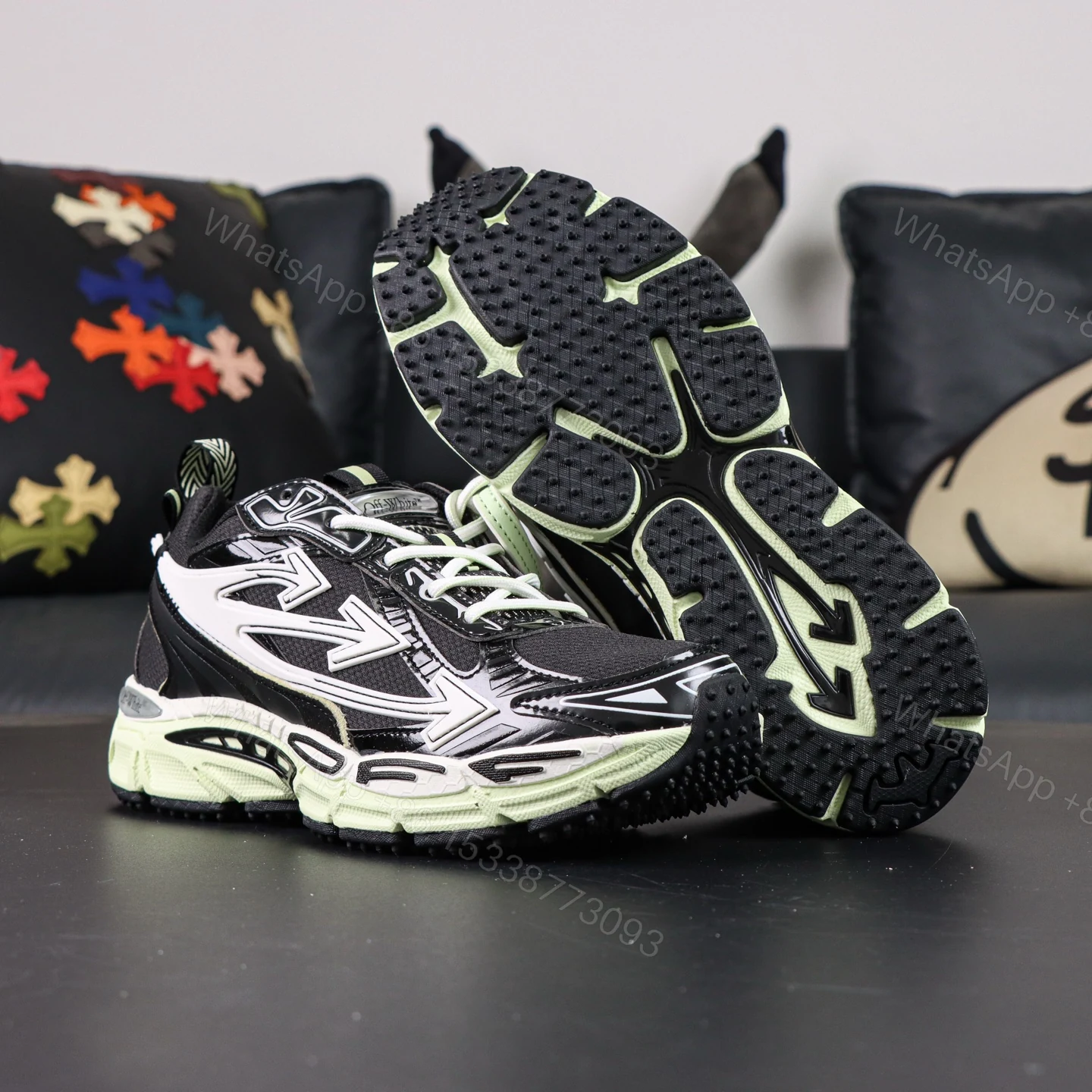 View 3 of Off White Be Right Back Black Green