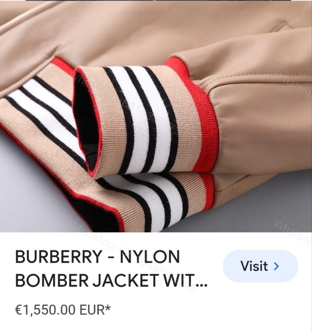 View 9 of First Copy Burberry Imported Bomber Jackets for Men