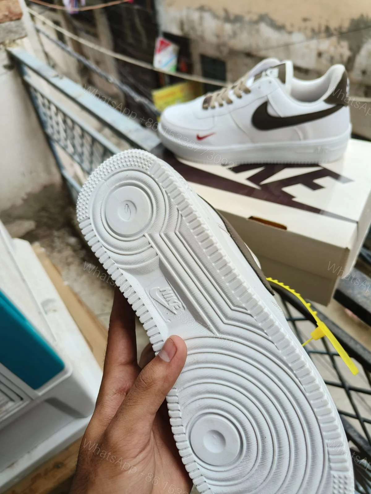 View 8 of BUY FIRST COPY NIKE AF1 BROWN TOP QUALITY SNEAKERS