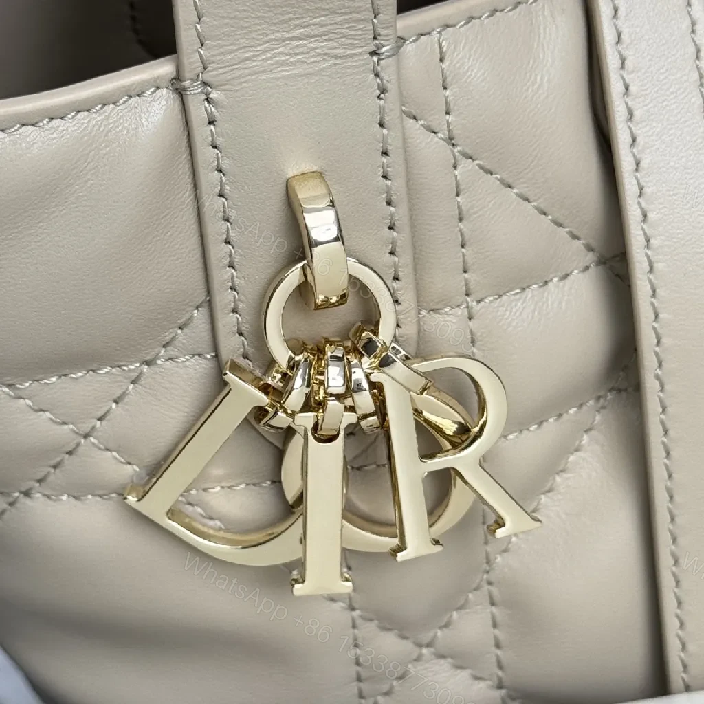 View 2 of Quilted Tote: Gold Hardware, Structured Luxury Carryall