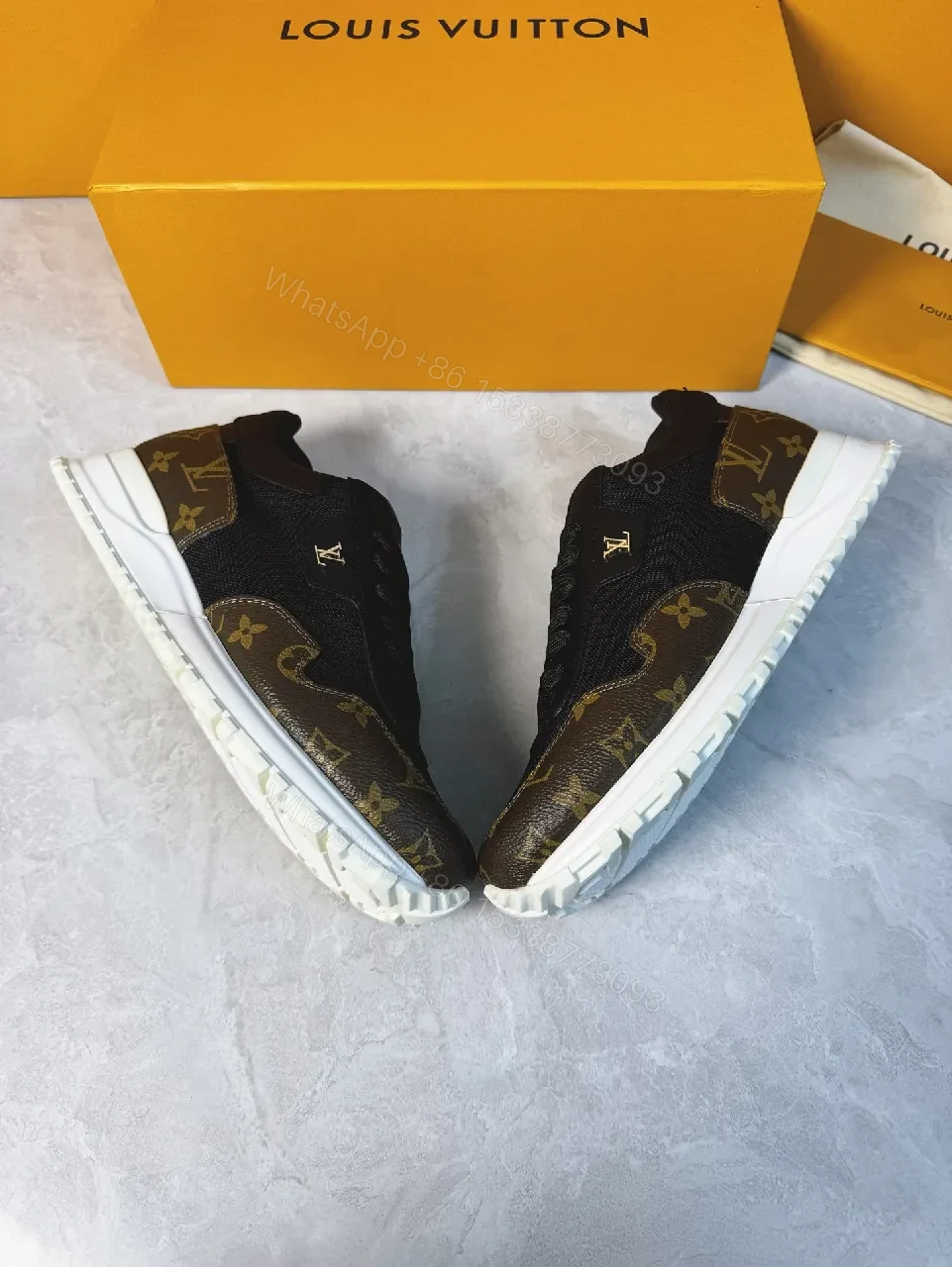 View 3 of Monogram Luxe Runner: Leather, Mesh, Central Monogram, All-Day Comfort Sneakers