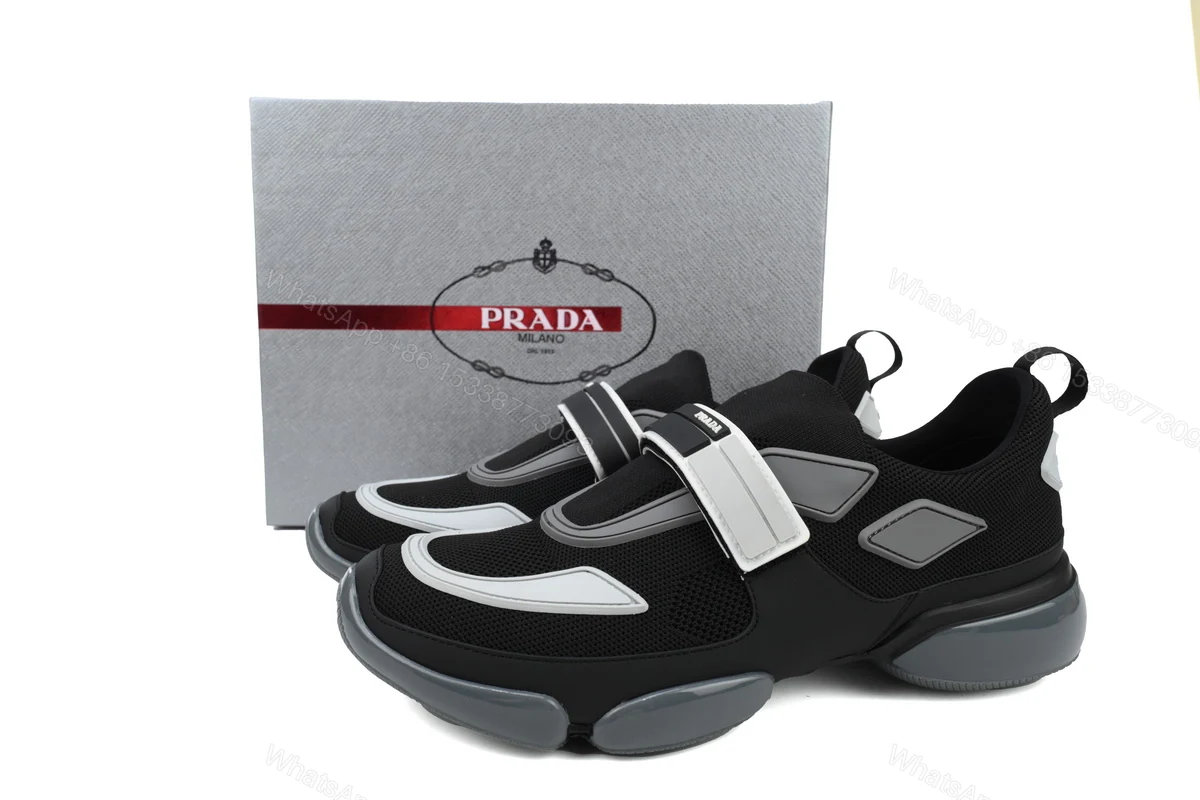 Prada Cloudbust Velcro sneakers Black and White — view 2