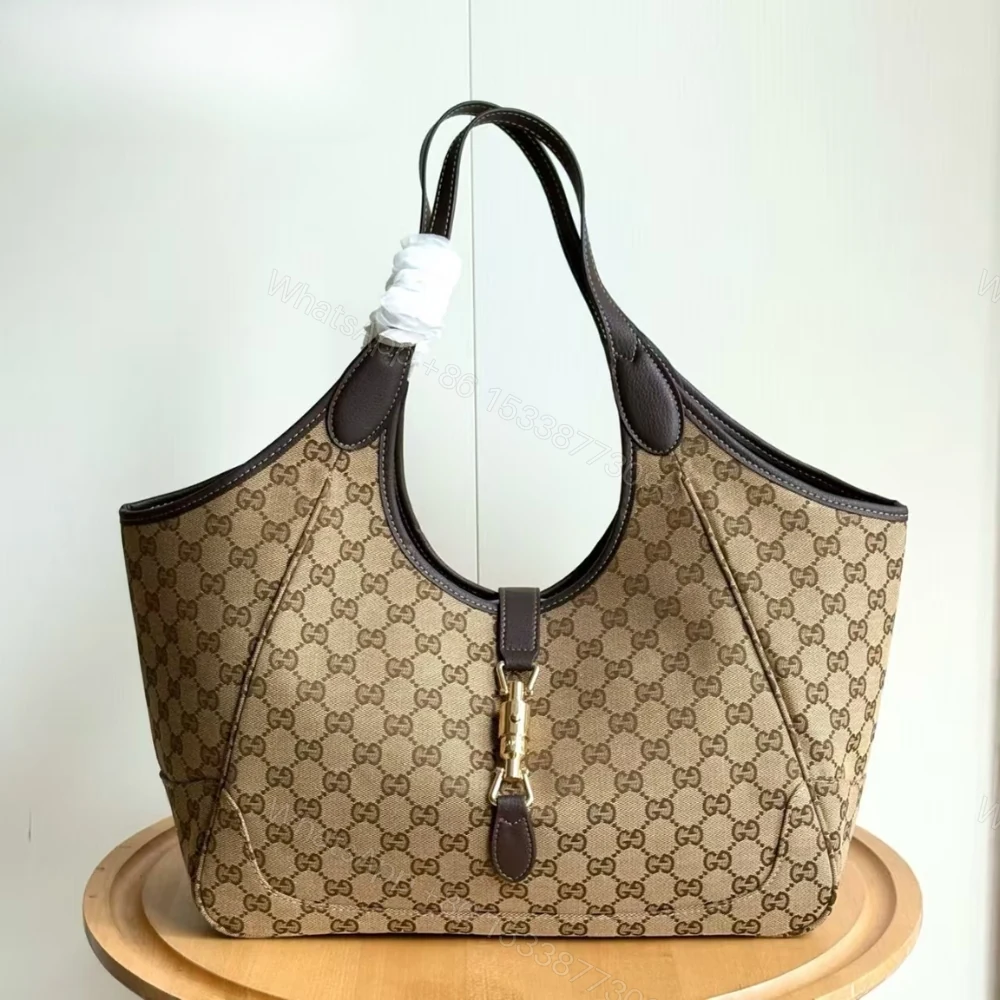 View 2 of Gucci Mercato Medium Tote Bag Sand And Brown GG Canvas 35cm
