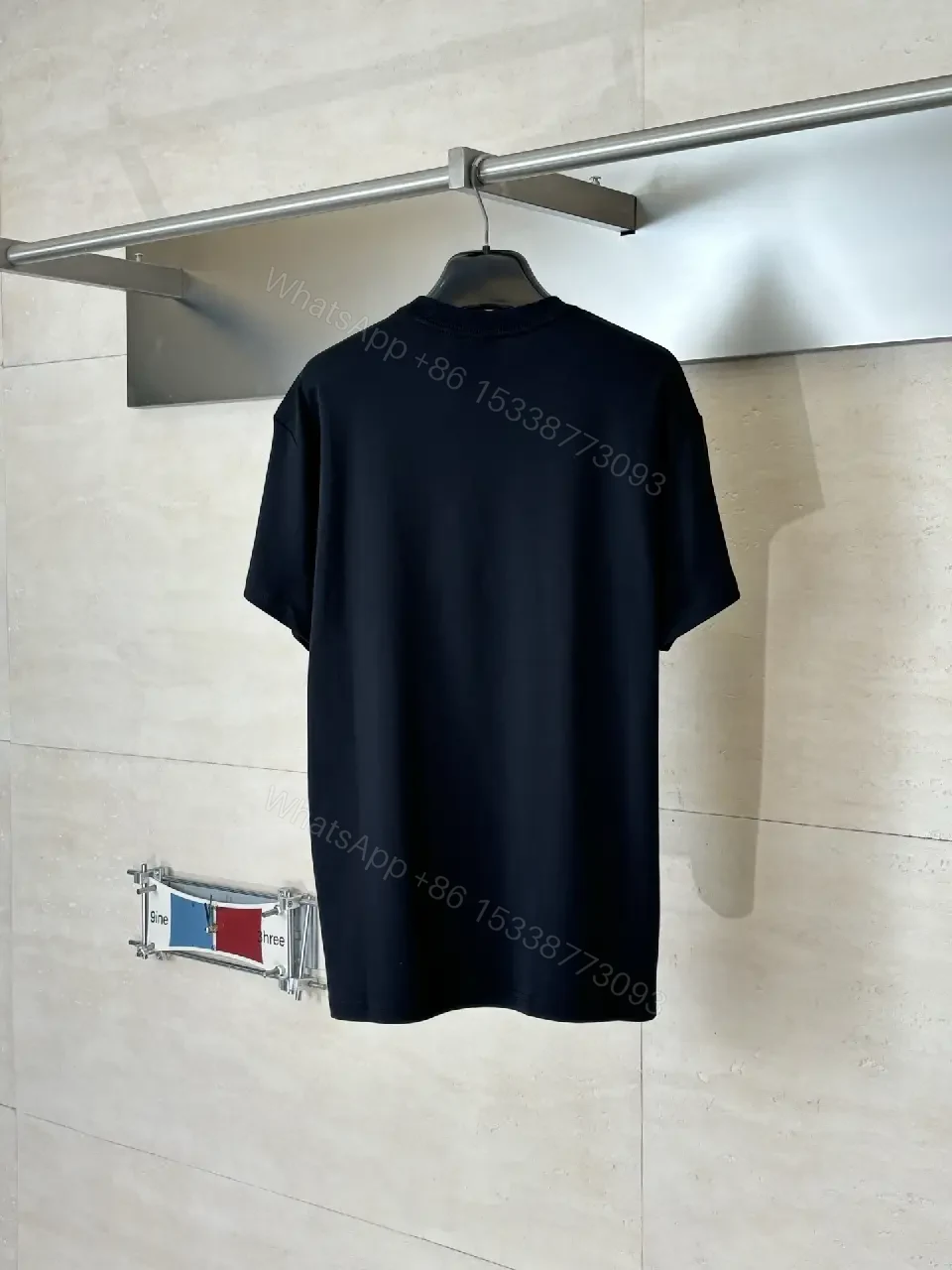 View 5 of Minimalist Black Cotton Tee with Bold No Dior No Dietrich Statement