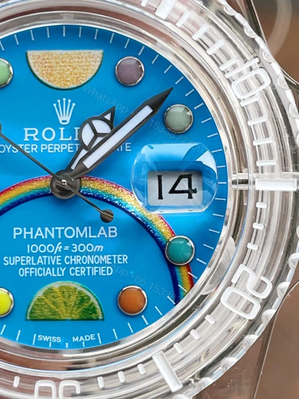 View 6 of GF FACTORY 1:1 Rolex Submariner Phantomlab Transparent Best Edition Blue Fruit Dial VR3135