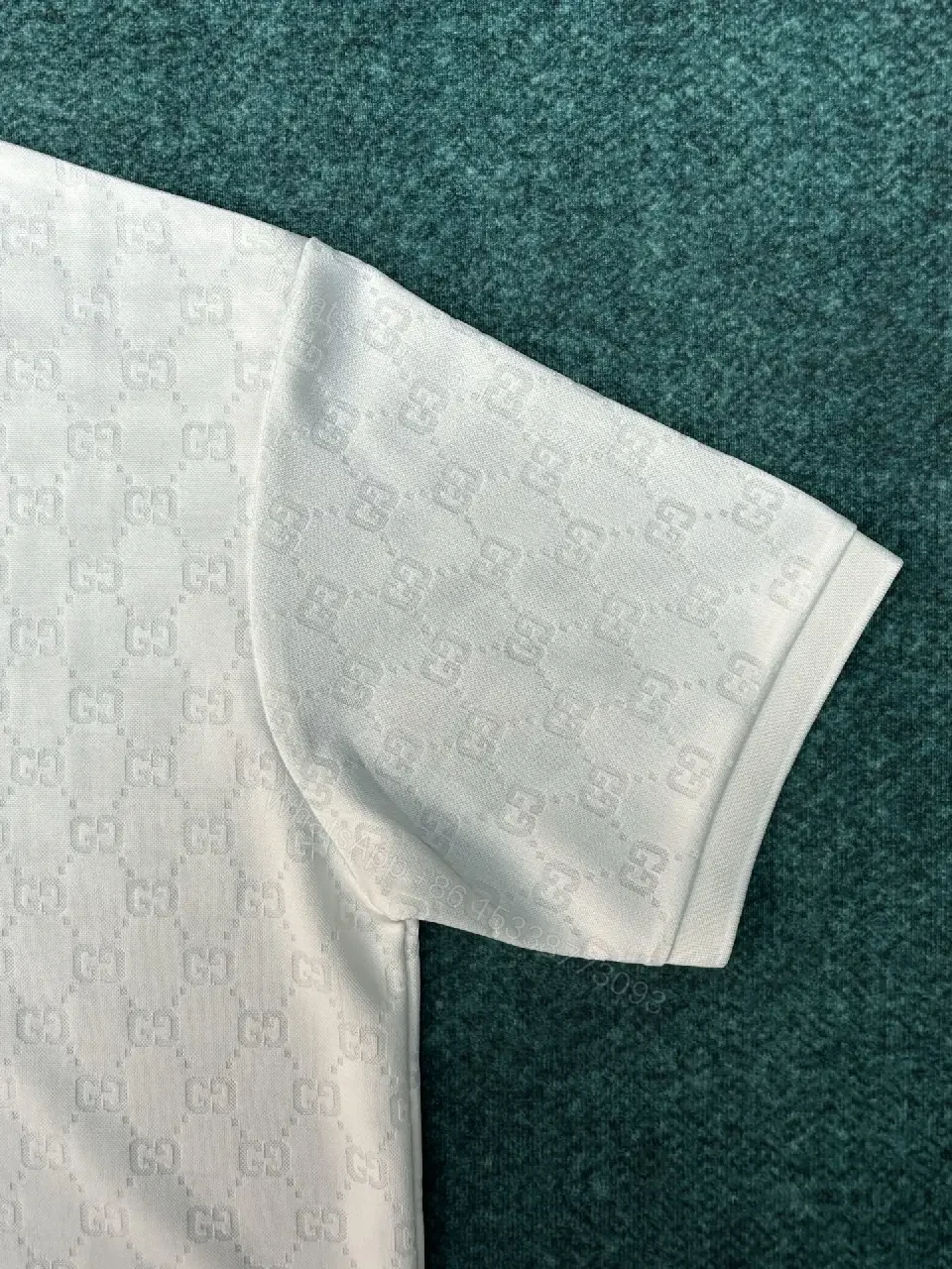 View 4 of Off-White Monogram Textured Polo Shirt: Lightweight Luxury
