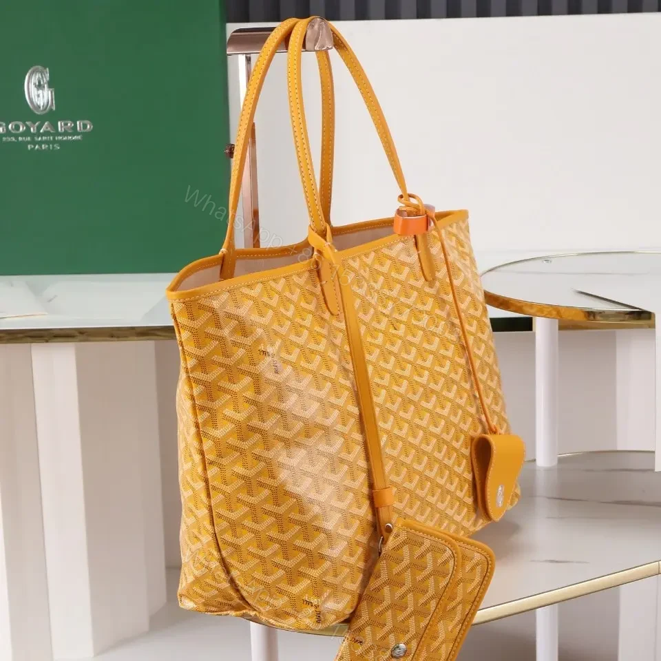 View 3 of 高仿Goyard*STLOUIP7滿印Tote手提袋黃色免檢版小號