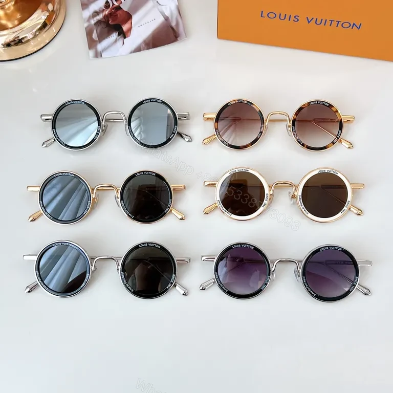 View 4 of Louis Vuitton Round-Frame Sunglasses: Chrome, Polarized Mirrored