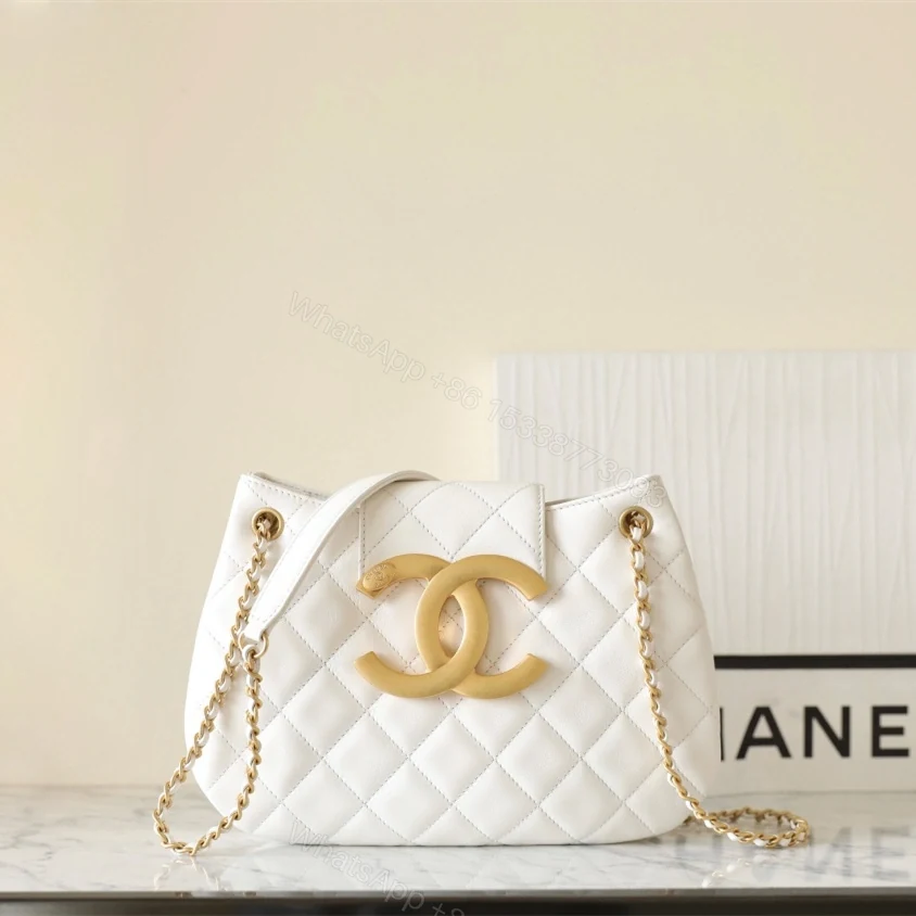 高仿Chanel*24C系列AS4609圓挎包白色大號免檢版 — view 1