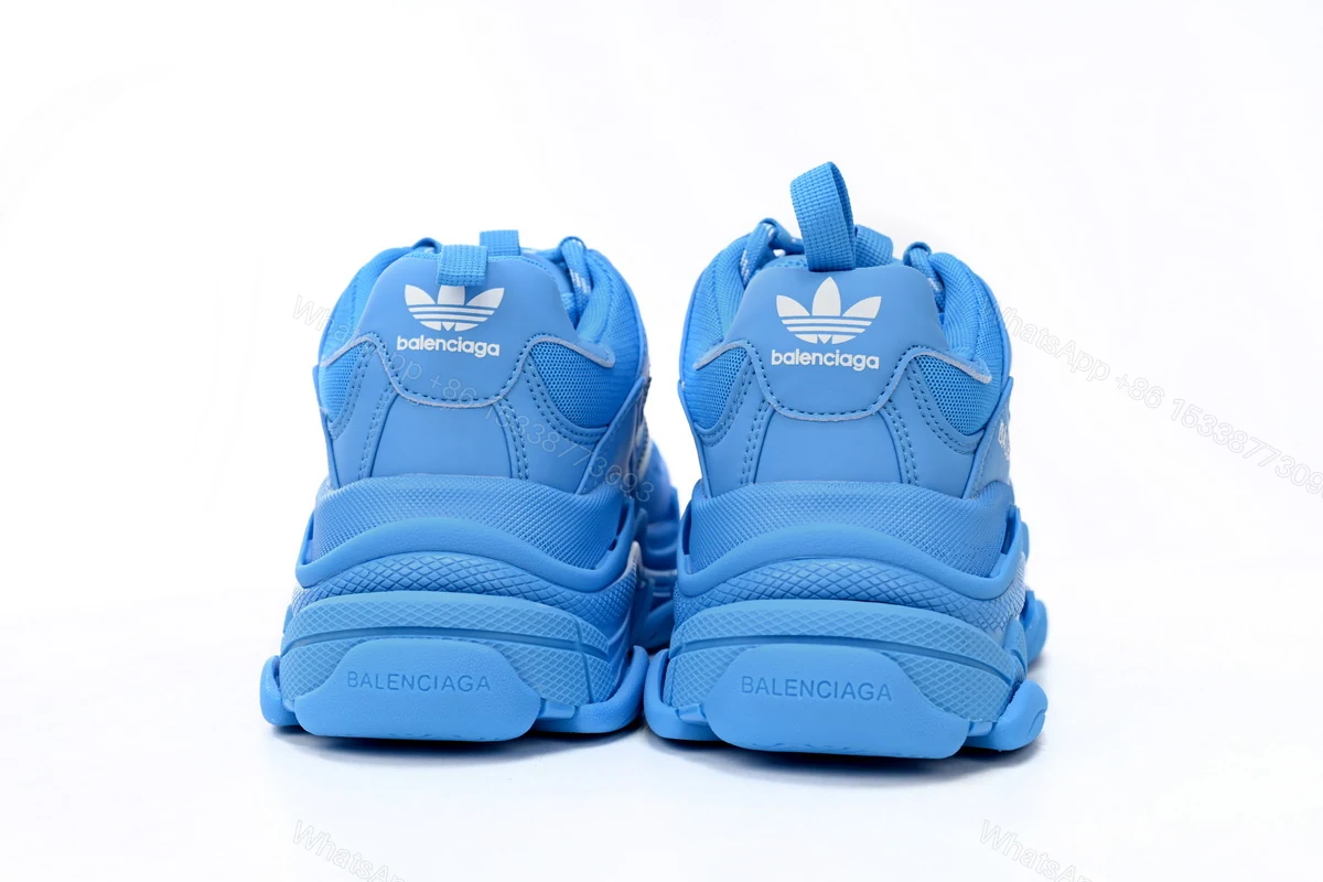 View 3 of adidas x Balenciaga Triple S Blue And White Bars
