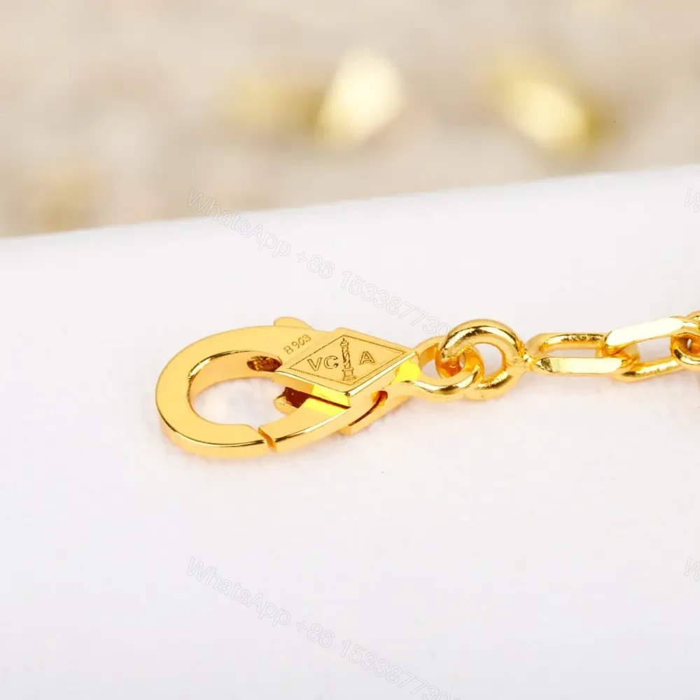 View 5 of 高仿首飾VanCleef&Arpels*RP34900五花四葉草藍金手鏈