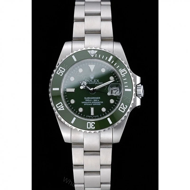 View 2 of Replica Rolex Submariner Green Dial 1454151