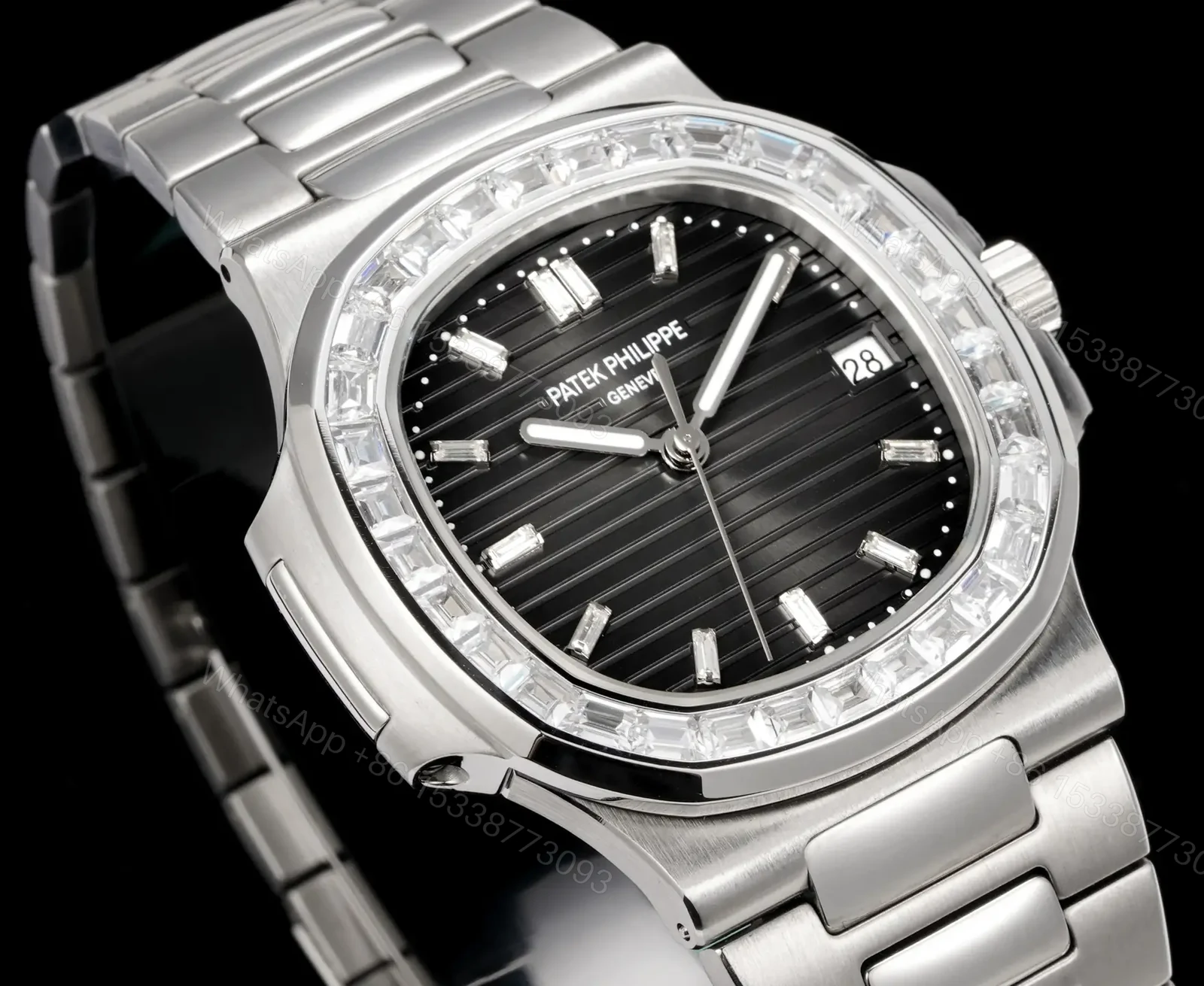 View 3 of Patek Philippe Nautilus 5711 Black Diamond Set PATEK-NAUTILUS-5711-BLK-DIA