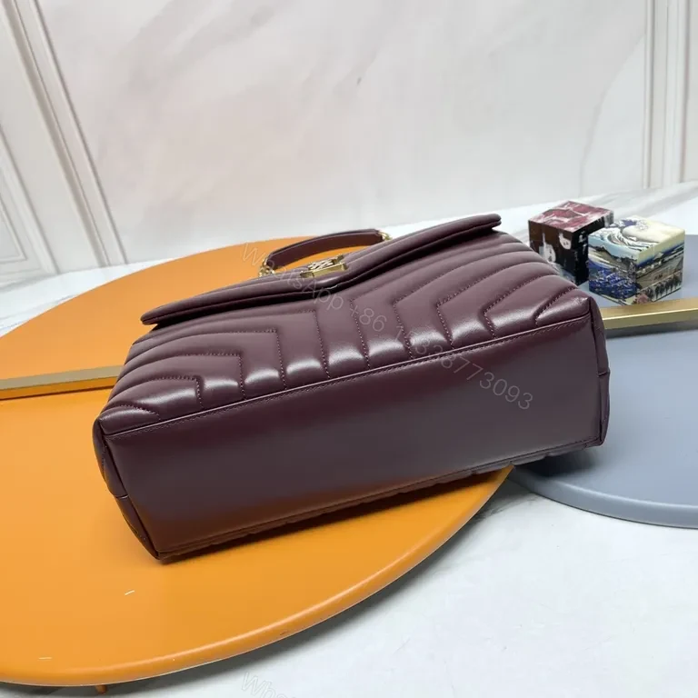 View 7 of Chic Quilted Flap Handbag with Gold Hardware - Luxury Crossbody