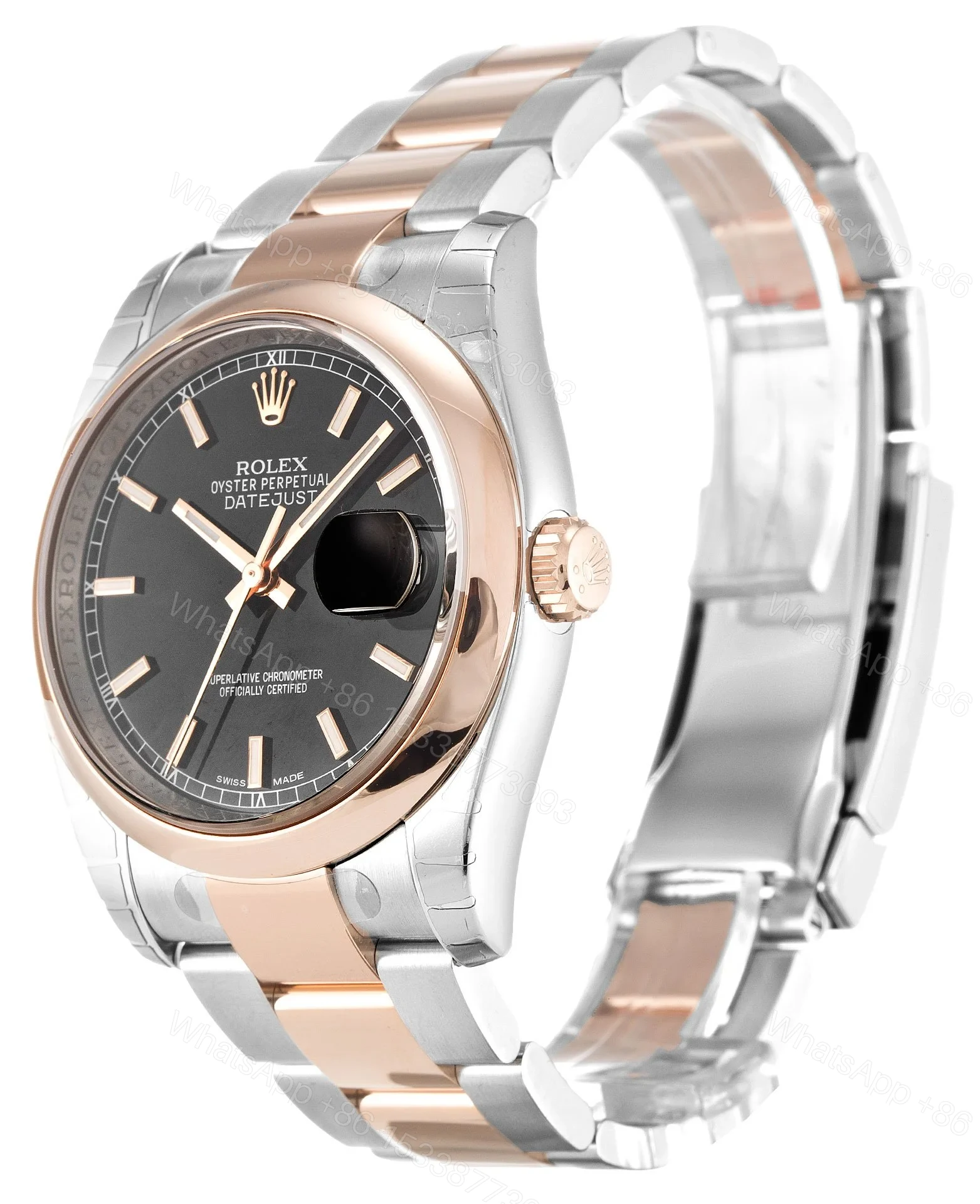 View 2 of Replica Rolex Datejust Black Dial 116201 36 mm