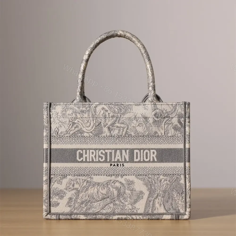 高仿Dior*BookTote系列茹伊刺繡灰色S免檢版 — view 1