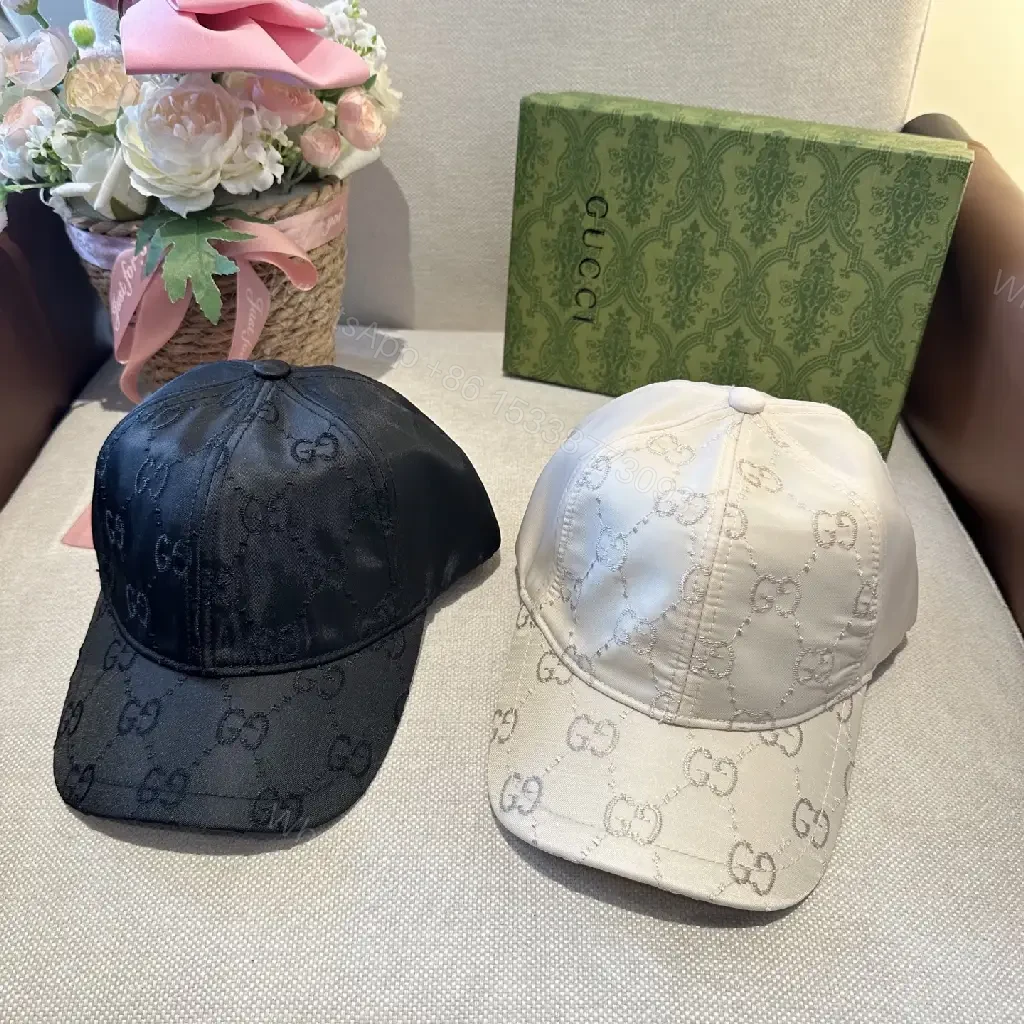 View 2 of White/Cotton Casual Baseball Cap with Interlocking Stitch Pattern