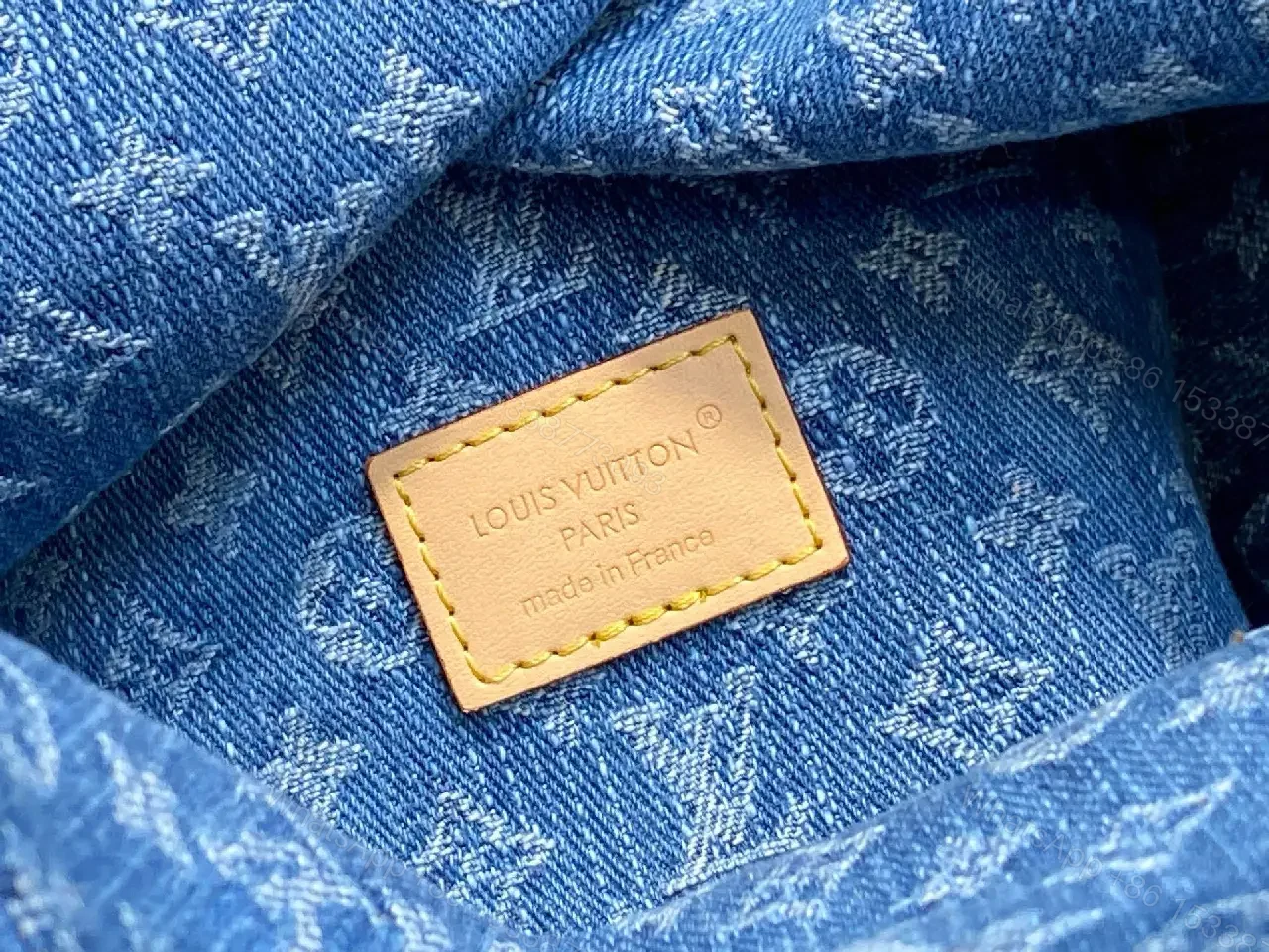 View 3 of Denim Monogram Mini Satchel: Modern Luxe, Day-to-Night