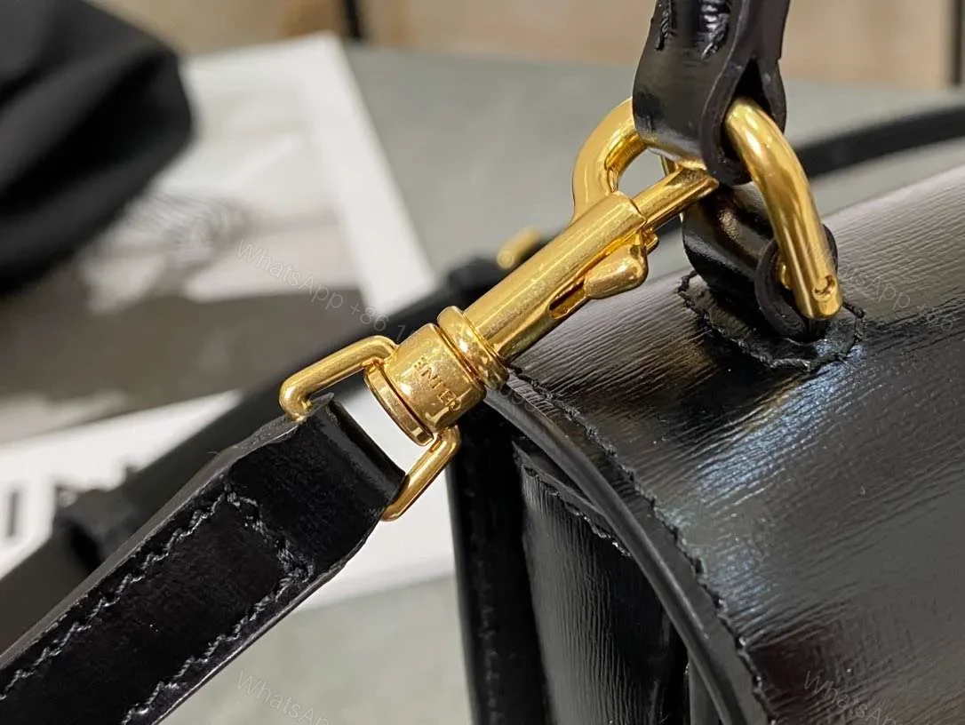 View 3 of Celine Handle Black Wrinkled Leather 15.5×11.5x5cm