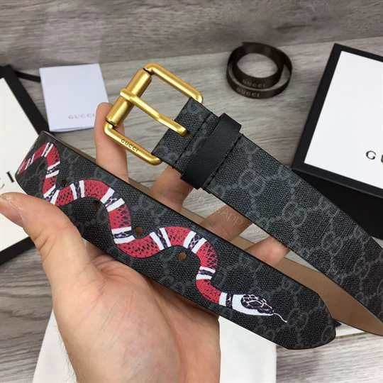 View 6 of GUCCI LEATHER BELT WITH KINGSNAKE – B41