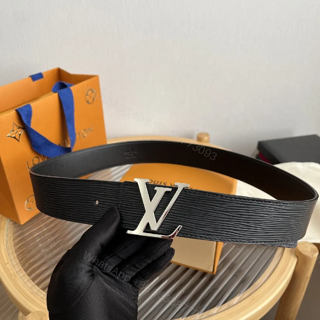 View 5 of Gold Buckle Patterned Modern Belt - Luxury Casual Accessory