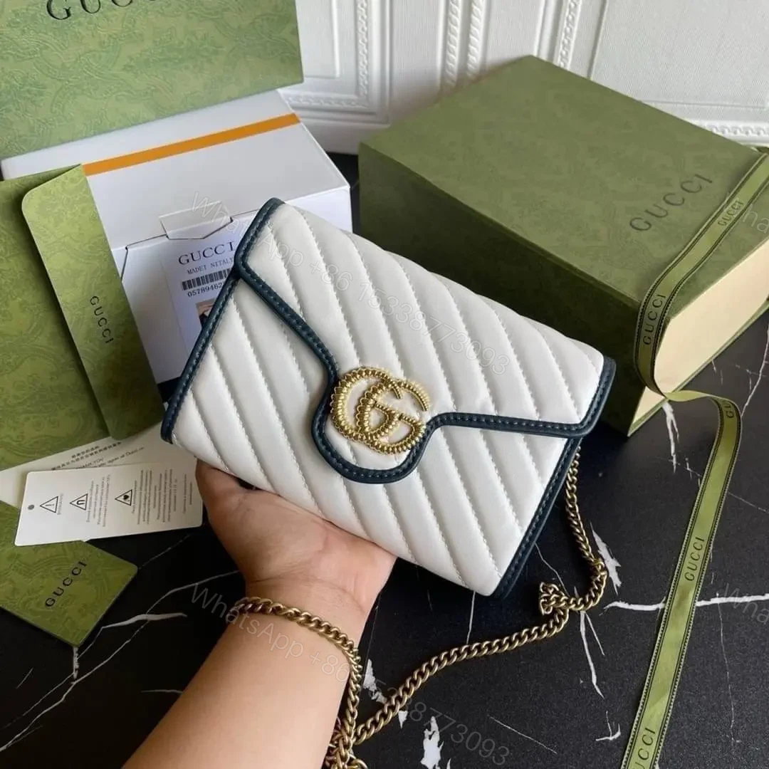 View 2 of Gucci Chain Wallet GG Marmont