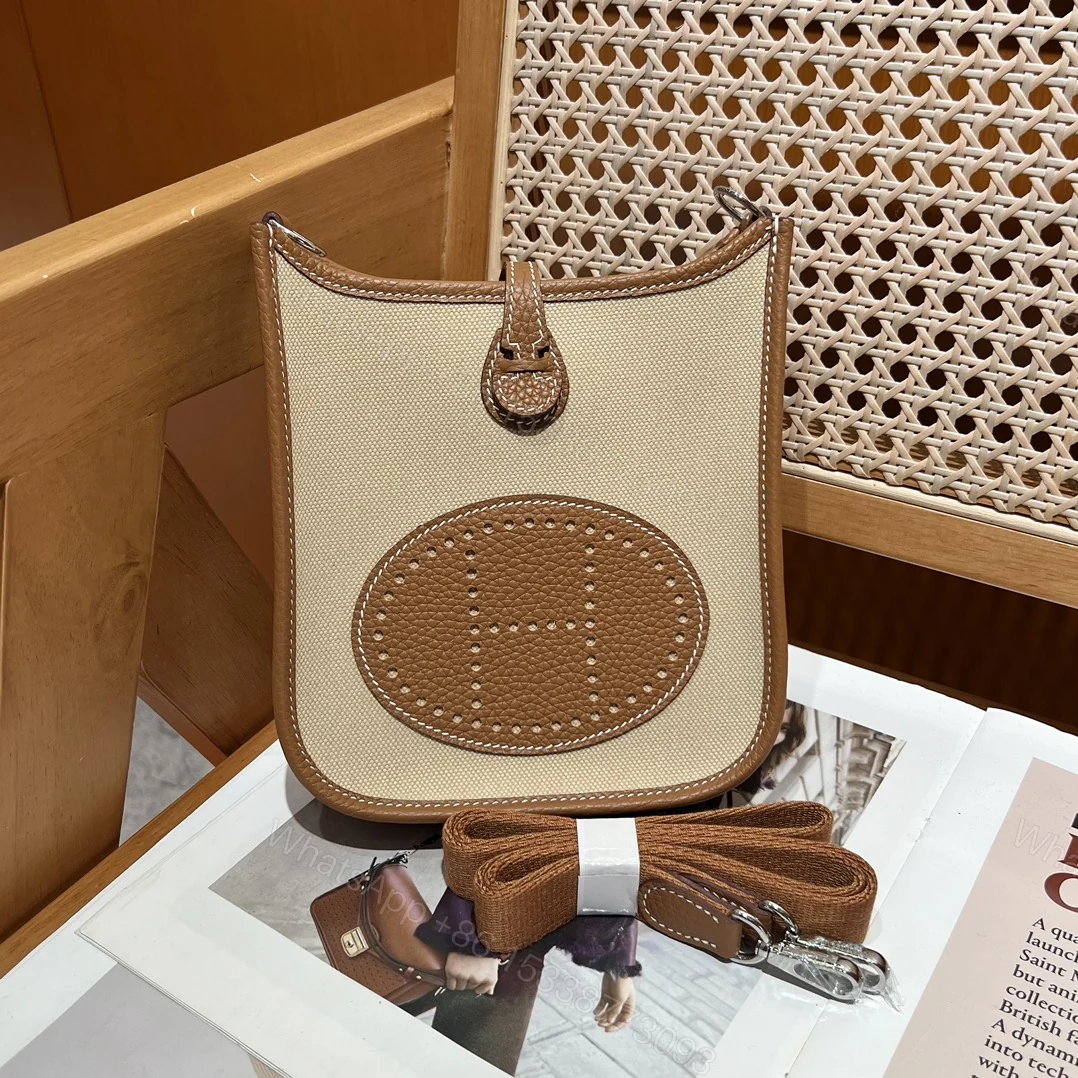 Hermes 一比一 Evelyne Mini 斜挎包 米白色 简约气质款 — view 1