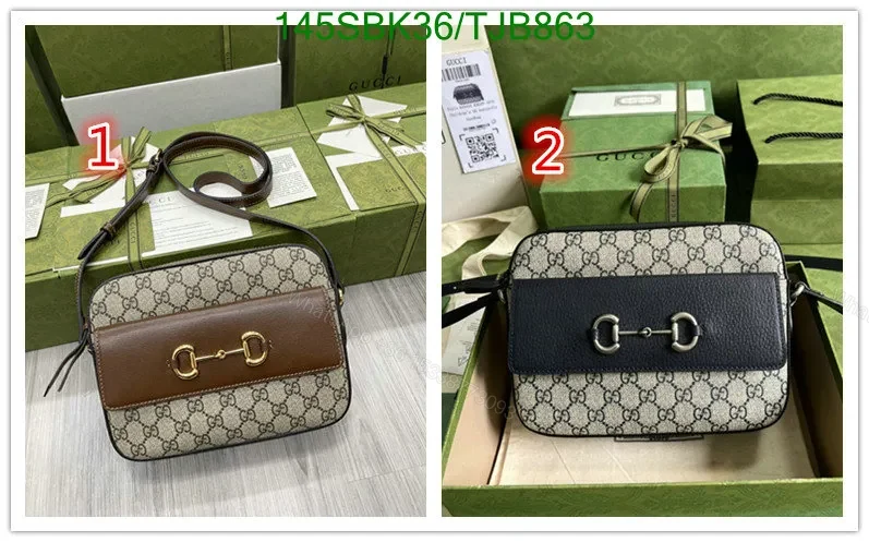 Gucci Beige and Ebony Shoulder Bag featuring GG Supreme Canvas 645454 — view 2