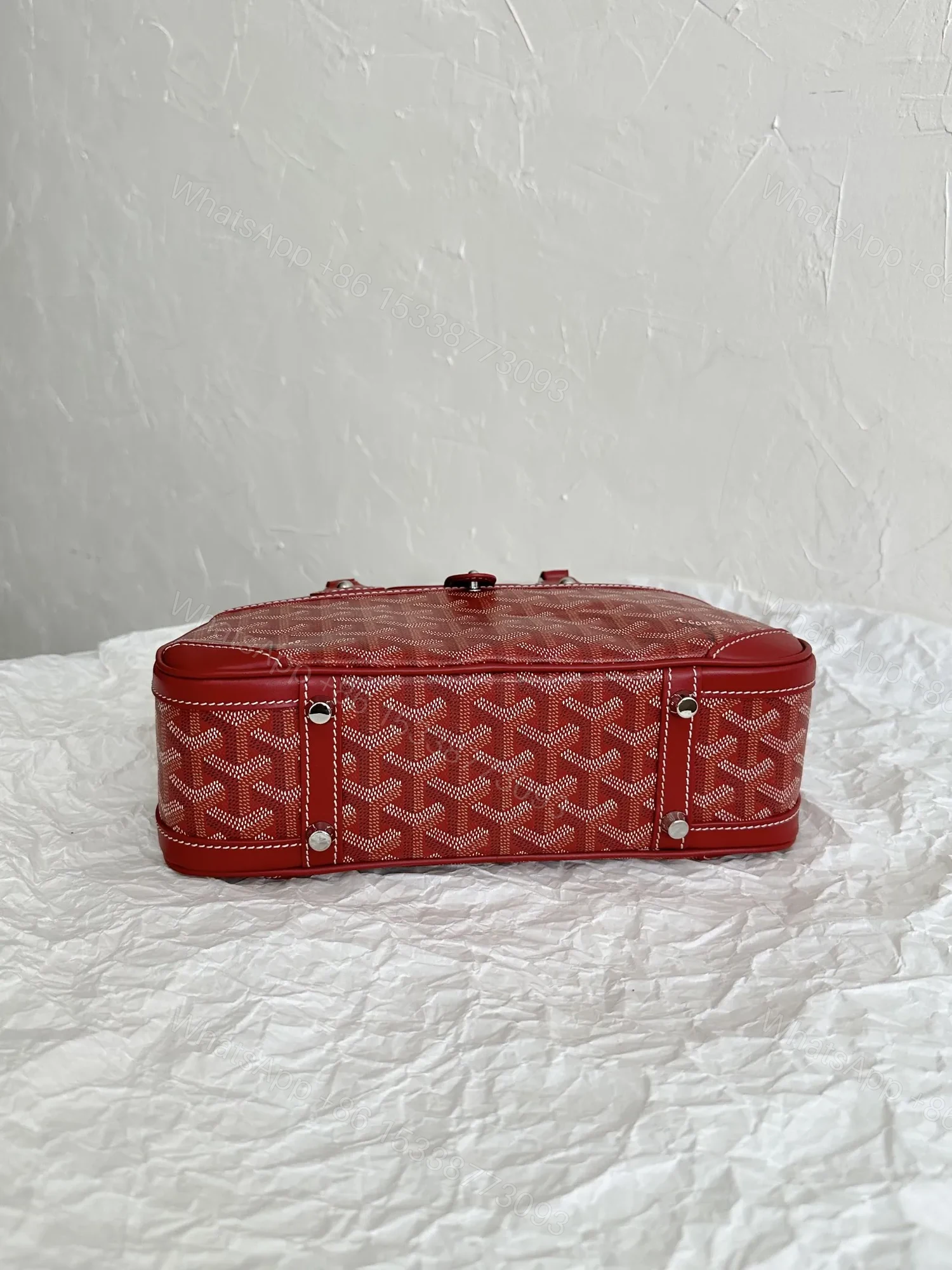 View 2 of Goyard Saint Jeanne Bag Coated Canvas PM Red 9496843
