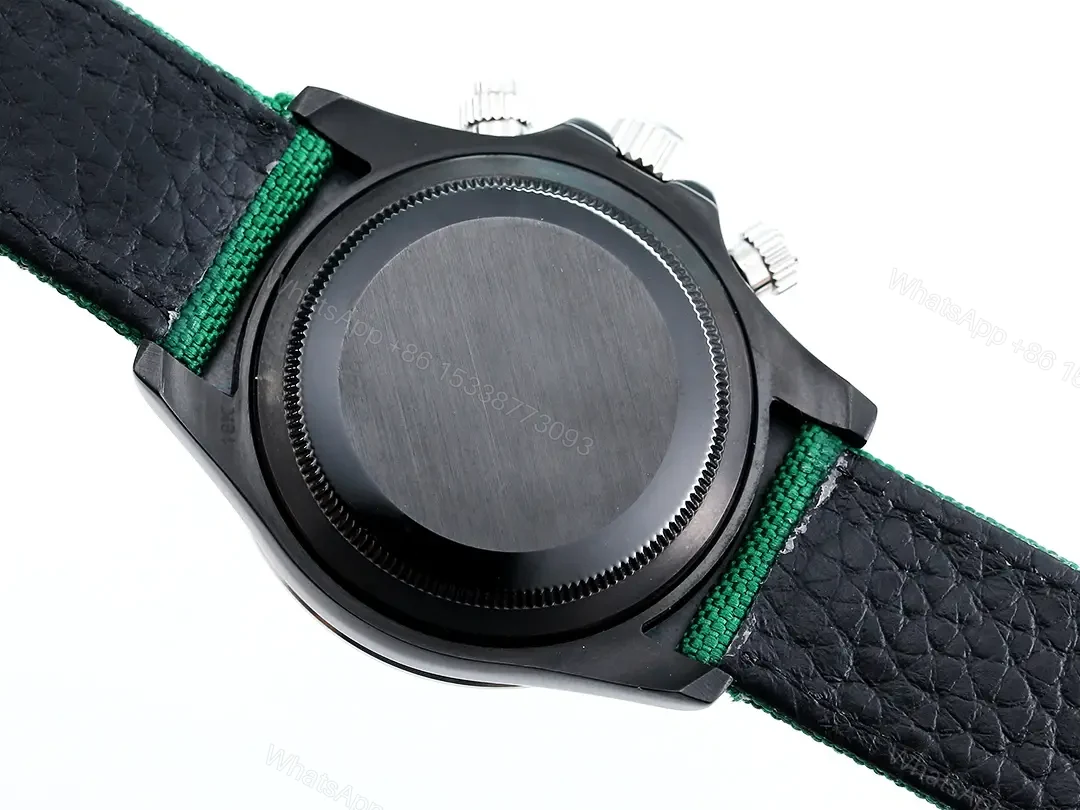 View 8 of Rolex Daytona Rainbow Skeleton Green Strap replica 40MM Fabric Strap Edition RLX-DAYTONA-RAINBOW-SKELETON-40MM-GREEN-FABRIC