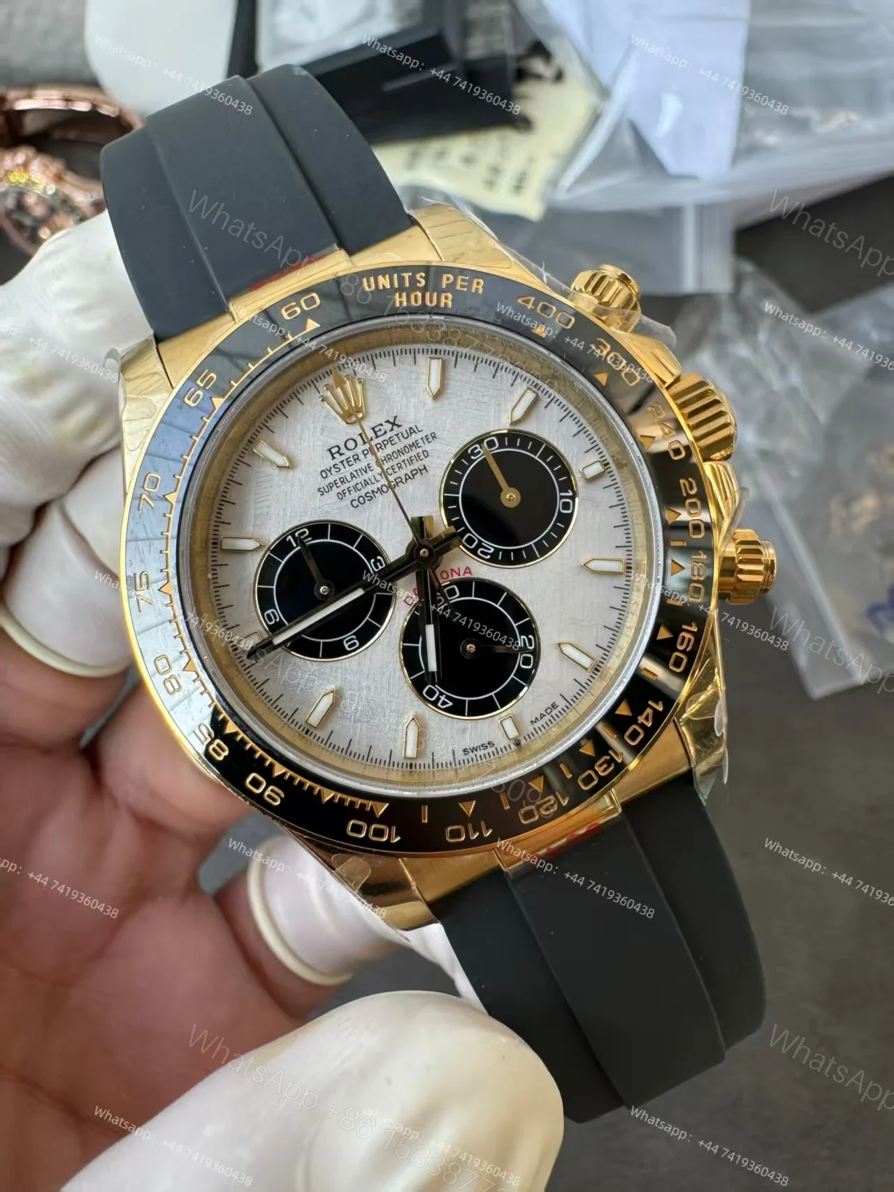 View 11 of Rolex Super Clone Daytona M126518LN-0016 18K Gold Meteorite Dial 4131 Movement