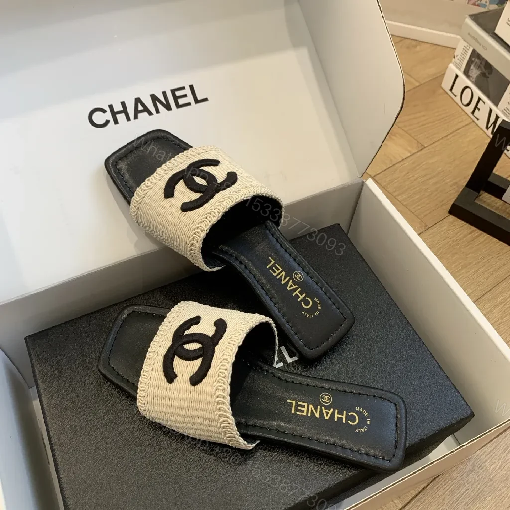 View 4 of Textured Slip-Ons: Casual Luxe Sandals with Signature Detail