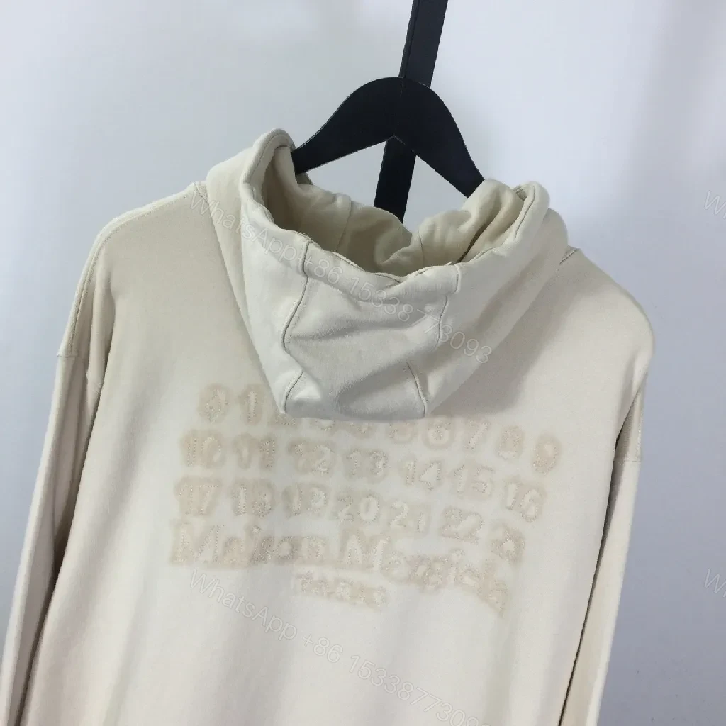 View 3 of Minimalist Off-White Zip Hoodie: Durable Everyday Luxury