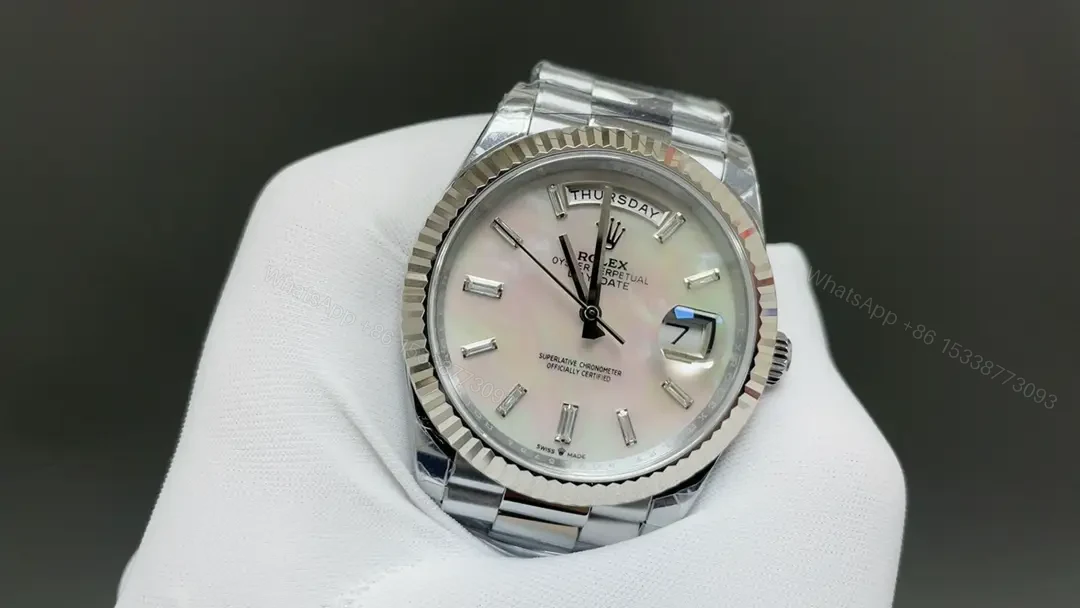 View 6 of Rolex Day-Date Silver Dial 40MM President Bracelet Premium Edition 228236-0002