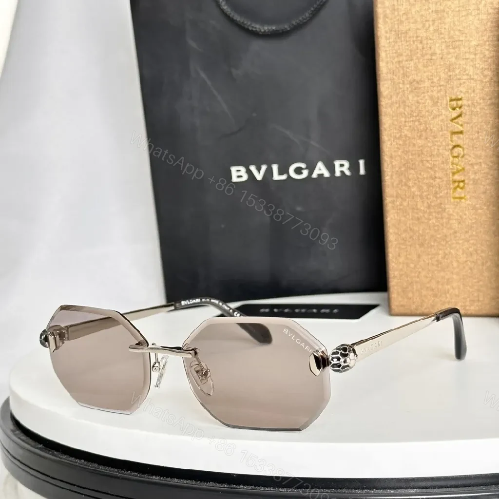 View 2 of Geometric Sunglasses with Gold-Tone Accents, Premium Frame