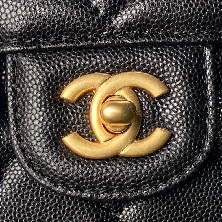 View 8 of Compact Quilted Calfskin Bag with Gold Chain Strap