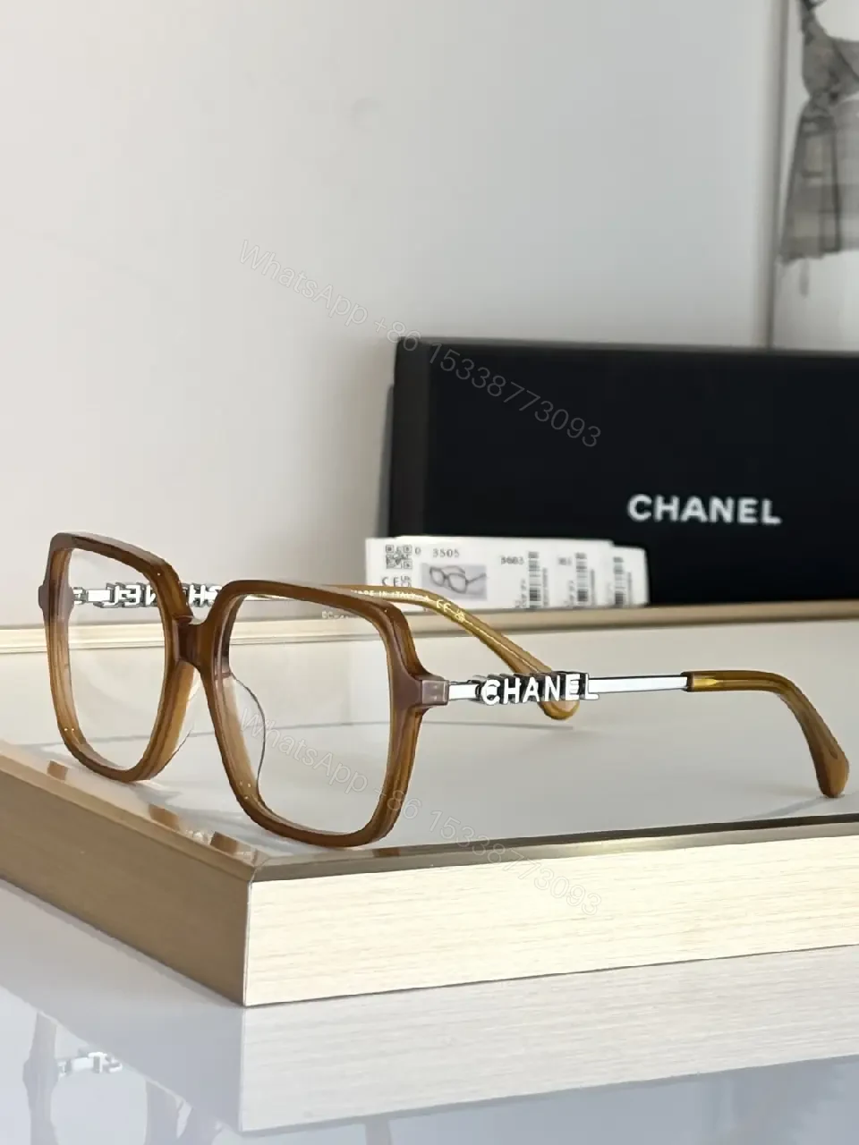 View 9 of Clear Frame Optical Eyewear – Gold Accent, Transparent Acetate, Luxe Style