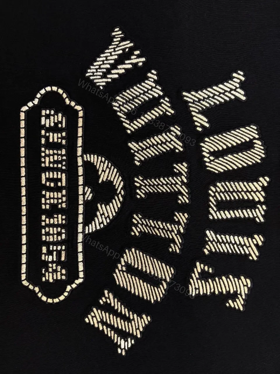 View 9 of Black Crystal-Embellished LV Tee: Premium Minimalist Style