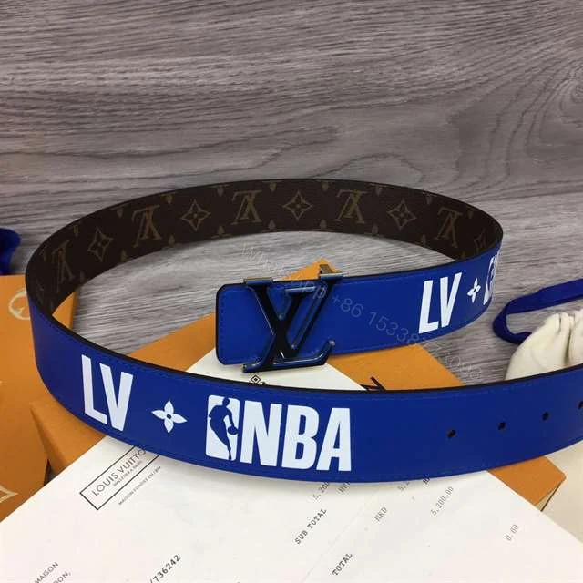 View 7 of LOUIS VUITTON X NBA 3 STEPS 40MM REVERSIBLE MONOGRAM CANVAS BELT – B114