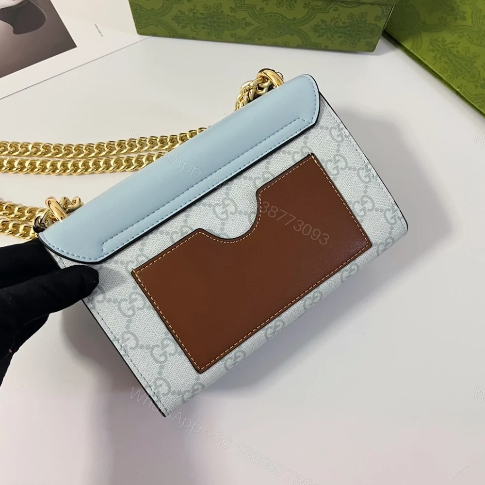 View 5 of Gucci Padlock Small Shoulder GG Supreme Dusty Blue 20Cm ‎