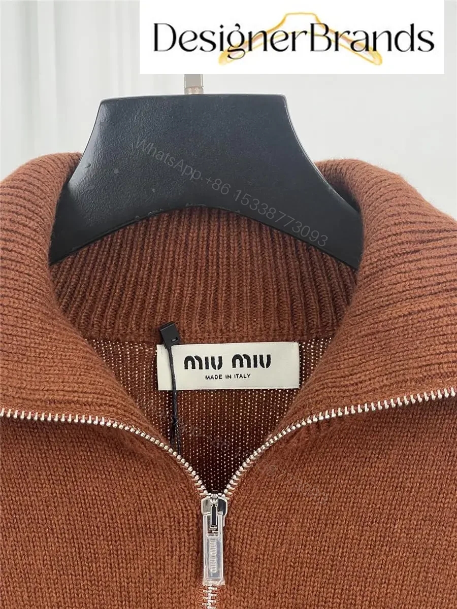 View 3 of Cozy Brown Quarter-Zip Knit: Premium Comfort Top