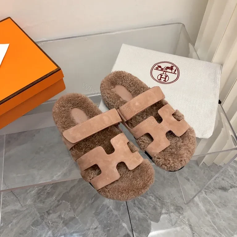View 9 of Soft-Luxe Shearling Slides with Signature Straps - Luxury Comfort Slides