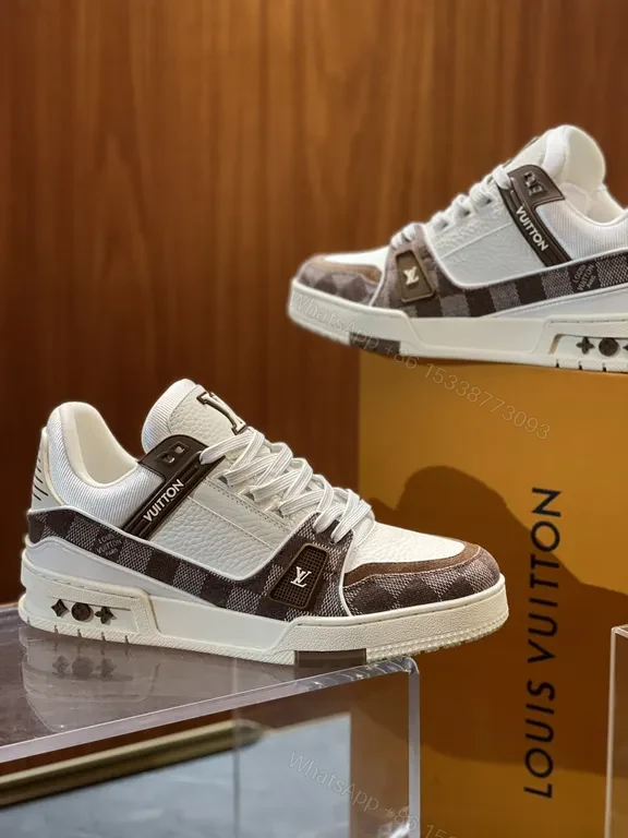 View 6 of LV-Inspired Luxury Sneaker: Structured Texture & Everyday Comfort