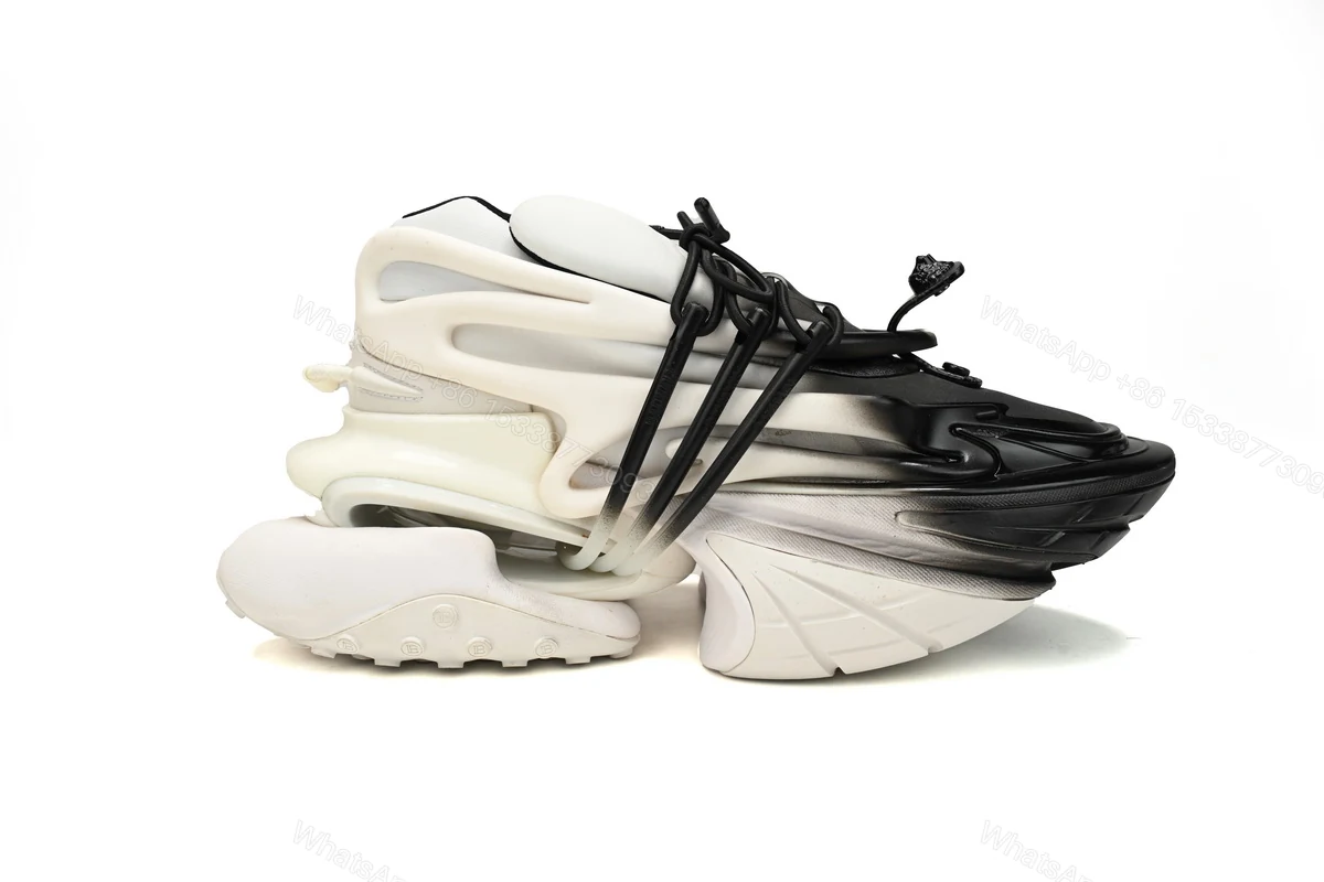 View 5 of BALMAIN Multikolor Buty sportowe White and Black YM1VJ309